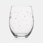 Kerstman pet gepersonaliseerde Bulk geschenken Wijnglas Zonder Voet (Links)