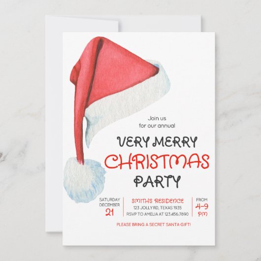 Kerstman Pet Kerstfeest Kaart (Voorkant)