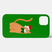 kerstman pet oranje kat Case-Mate iPhone case (Achterkant (horizontaal))