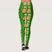 kerstman pet oranje kat leggings (Achterkant)