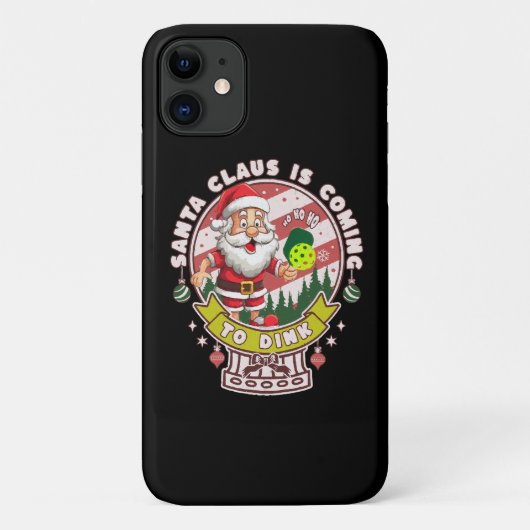 Kerstman Pickleball Kerstmis, Grappige Kerstman Case-Mate iPhone Case (Achterkant)