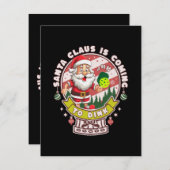 Kerstman Pickleball Kerstmis, Grappige Kerstman Informatiekaartje (Voorkant / Achterkant)