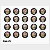 Kerstman Pickleball Kerstmis, Grappige Kerstman Ronde Sticker (Vel)