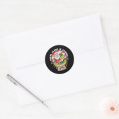 Kerstman Pickleball Kerstmis, Grappige Kerstman Ronde Sticker (Envelop)