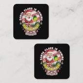 Kerstman Pickleball Kerstmis, Grappige Kerstman Vierkante Visitekaartje (Voorkant / Achterkant)