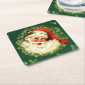 Kerstman, pijnboomkreeft, heilige kerst Kartonnen Onderzetters (Schuin)