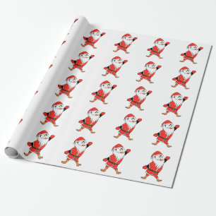 Kerstman Pinguïn Klaar voor Kerstmis Cadeaupapier