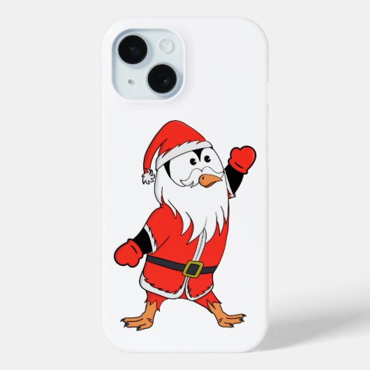 Kerstman Pinguïn Klaar voor Kerstmis Case-Mate iPhone Case (Achterkant)