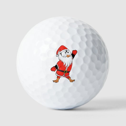 Kerstman Pinguïn Klaar voor Kerstmis Golfballen (Voorkant)