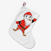 Kerstman Pinguïn Klaar voor Kerstmis Grote Kerstsok (Voorkant (Hangend))