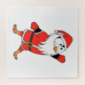 Kerstman Pinguïn Klaar voor Kerstmis Legpuzzel (Horizontaal)