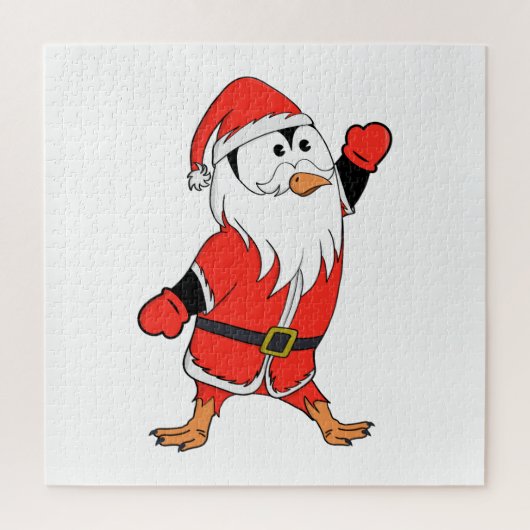 Kerstman Pinguïn Klaar voor Kerstmis Legpuzzel (Verticaal)