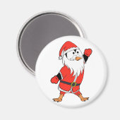 Kerstman Pinguïn Klaar voor Kerstmis Magneet (Voorkant / Achterkant)