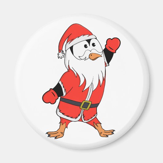 Kerstman Pinguïn Klaar voor Kerstmis Magneet (Voorkant)