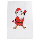 Kerstman Pinguïn Klaar voor Kerstmis Medium Cadeauzakje (Achterkant)