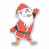 Kerstman Pinguïn Klaar voor Kerstmis Sticker (Voorkant)
