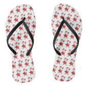 Kerstman Pinguïn Klaar voor Kerstmis Teenslippers (Voetbed)