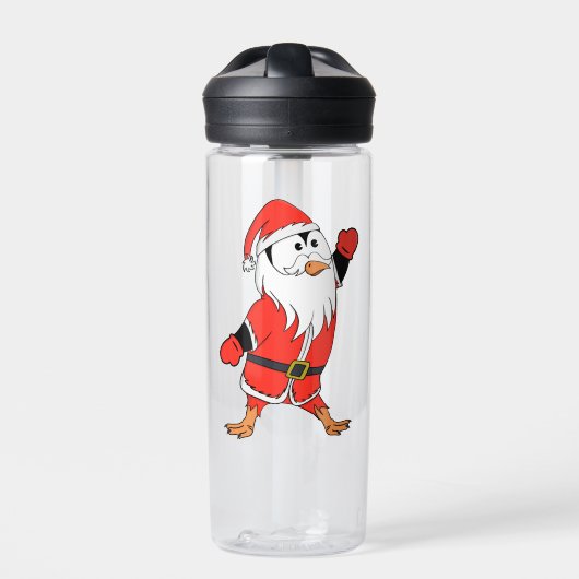 Kerstman Pinguïn Klaar voor Kerstmis Waterfles (Voorkant)