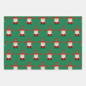 Kerstman Pixel Art 3 Inpakpapier Vel (Voorkant)