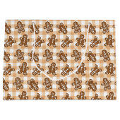 Kerstman Plaid Patroon Groot Cadeauzakje (Voorkant)