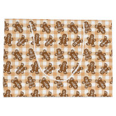 Kerstman Plaid Patroon Groot Cadeauzakje (Achterkant)