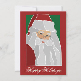 Kerstman Plat Notitiekaart Notitiekaartje