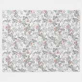 Kerstman plukken eenvoudig lijnontwerp fleece deken (Voorkant (Horizontaal))