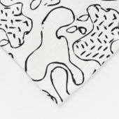 Kerstman plukken eenvoudig lijnontwerp fleece deken (Hoek)