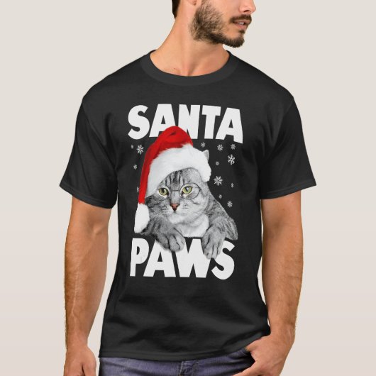 Kerstman Poes Kerst Kitty Kat Grappig 1 T-shirt (Voorkant)