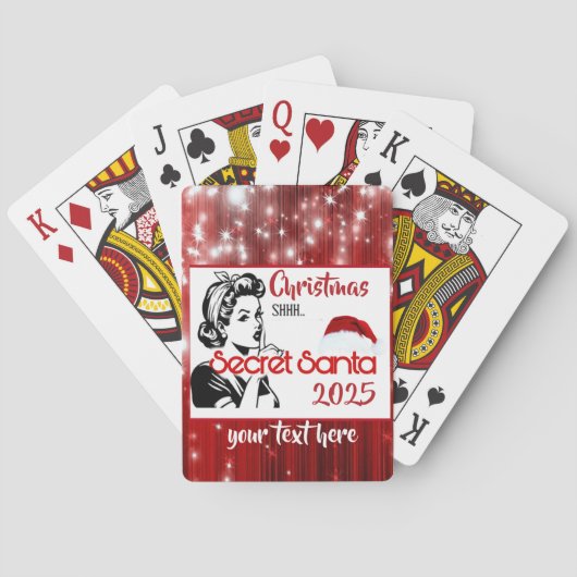 Kerstman Pokerkaarten (Achterkant)