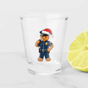 Kerstman Politieagent Kerstmis 2026 Vakantie Shot Glas