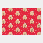 Kerstman Pomeranian Dog Snowflake Inpakpapier Vel (Voorkant 2)