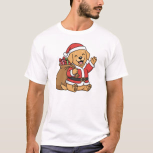 Kerstman Poot komt naar de stad Honden Kerst Hoodi T-shirt