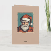 Kerstman Portret Pulp Cultuur Kunst Kaart (Achterkant)