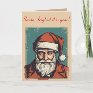 Kerstman Portret Pulp Cultuur Kunst Kaart