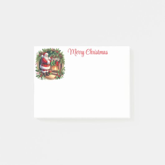 Kerstman Post-it® Notes (Voorkant)