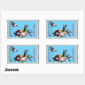 Kerstman Postbode Australische Kerstmis Rechthoekige Sticker (Vel)