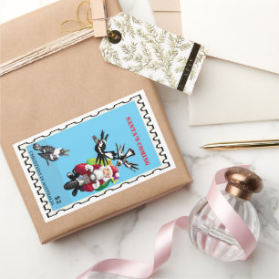 Kerstman Postbode Australische Kerstmis Rechthoekige Sticker