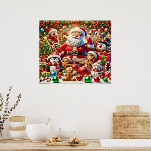 Kerstman Poster (Keuken)
