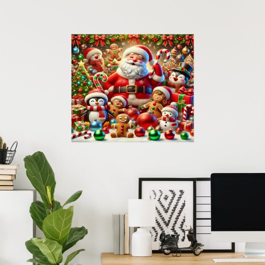 Kerstman Poster (Thuiskantoor)