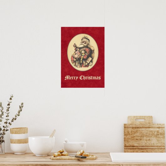  kerstman poster (Keuken)