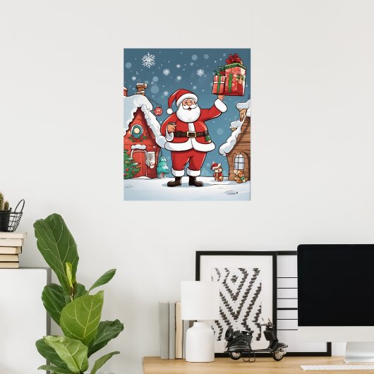 Kerstman Poster (Thuiskantoor)