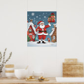 Kerstman Poster (Keuken)