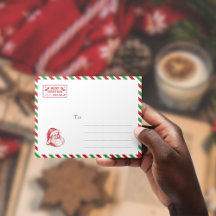 Kerstman Postzegel Rood Groen Kerst