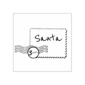 Kerstman postzegel rubberstempel (Afrduk)