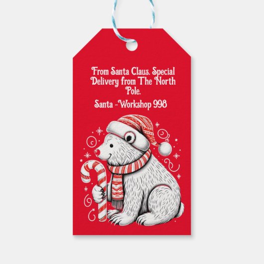 Kerstman Prachtige Kerstman Cadeaulabel (Achterkant)