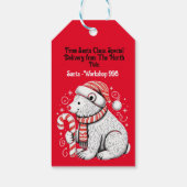 Kerstman Prachtige Kerstman Cadeaulabel (Achterkant)