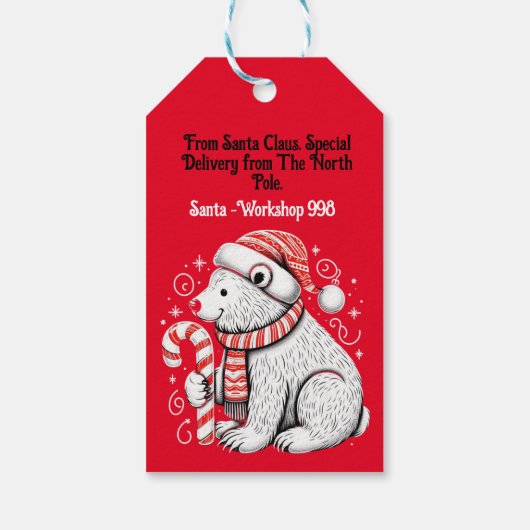 Kerstman Prachtige Kerstman Cadeaulabel (Achterkant)