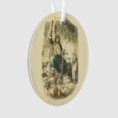 Kerstman presenteert Scrooge Ornament (voorkant)