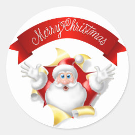 Kerstman Prettig Kerst Sticker